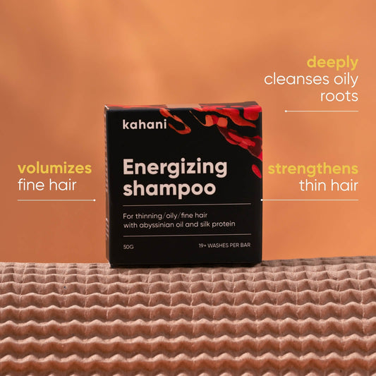 Energizing shampoo bar